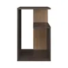 Depot E-shop Stebbins Side Table, 2 Shelves, Carbon Espresso / Natural Oak In Brown