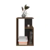 Depot E-shop Stebbins Side Table, 2 Shelves, Dark Oak In Brown