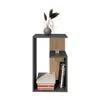 Depot E-shop Stebbins Side Table, 2 Shelves, Matt Gray / Natural Oak In Gray