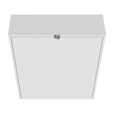 Depot E-shop Stovall Folding Table, 4 Shelves, White
