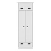Depot E-shop Tifton Armoire With Hinged Drawer, 2-doors And 1-drawer, White
