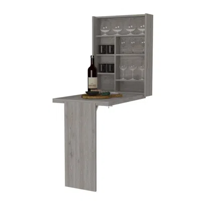 Depot E-shop Toscana Wall Foldable Table Light Grey In Gray