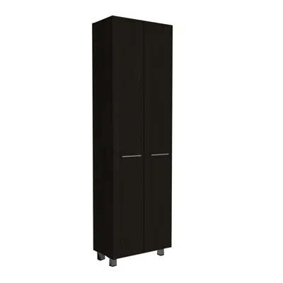Depot E-shop Tunez Pantry Cabinet Black (2c) Wengue