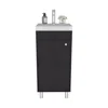 Depot E-shop Valdez Bathroom Vanity, 1 Door, 4 Legs, 2 Shelves, Black Wengue In Black