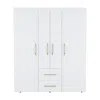 Depot E-shop Valier Wardrobe, Deluxe Armoire With Multiple Storage Options And Metal Accents