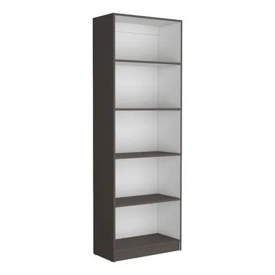 Depot E-shop Vinton 4-tier Bookcase With Modern Storage For Books And Décor In Brown
