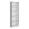 Depot E-shop Vinton 4-tier Bookcase With Modern Storage For Books And Decor, White -office In White