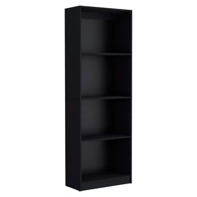 Depot E-shop Vinton Bookcase With Spacious Tier-shelving Design, Black