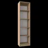 Depot E-shop Vinton Xs Bookcase Compact Bookshelf With Multiple Shelves, Natural Oak / White