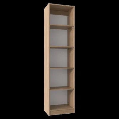 Depot E-shop Vinton Xs Bookcase Compact Bookshelf With Multiple Shelves, Natural Oak / White