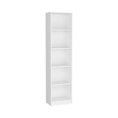 Depot E-shop Vinton Xs Bookcase Compact Bookshelf With Multiple Shelves, White -office