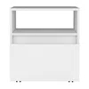 Depot E-shop Wasilla Nightstand With Open Shelf, 1 Drawer And Casters, White