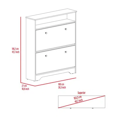 Depot E-shop Wayne Shoe Rack In Metallic