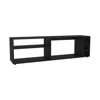 Depot E-shop Weir Tv Stand, 6 Shelves, 60" Tv Capacity, Black Wengue In Black