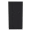Depot E-shop Westbury Wardrobe Armoire With 3-doors And 2-inner Drawers, Black