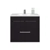 Depot E-shop Wixom Bathroom Vanity, 1 Drawer, Black Wengue In Black
