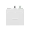 Depot E-shop Wixom Bathroom Vanity, 1 Drawer, White In White