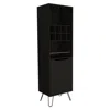 Depot E-shop Zamna H Bar Cabinet-black Wengue