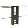 Depot E-shop Zamora 69"w - 118"w Closet System Dark Walnut