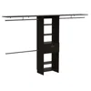 Depot E-shop Zamora 70"w - 118"w Closet System Black Wengue