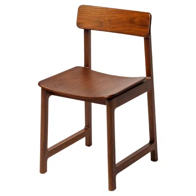 Pre-owned Depping & Jørgensen Frame – Minimalist Chair In Solid Walnut / Stained Ash Wood In Brown