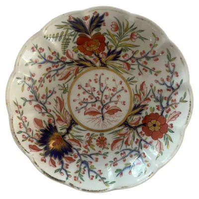 Pre-owned Derby Georgian  Porcelain Junket Dish Imar Pattern Hand Painted, Ca 1815 In Sand