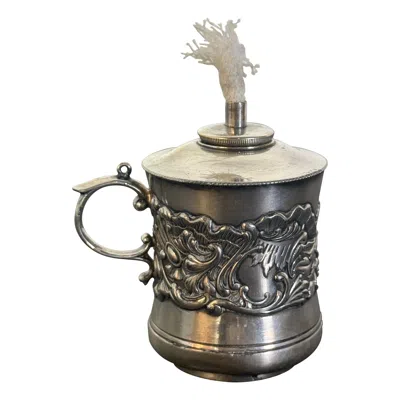 Pre-owned Derby Silver Company Victorian Silver Plated Oil Lamp By