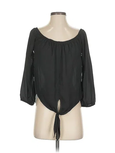 Pre-owned Derek Heart 3/4 Sleeve Blouse In Black