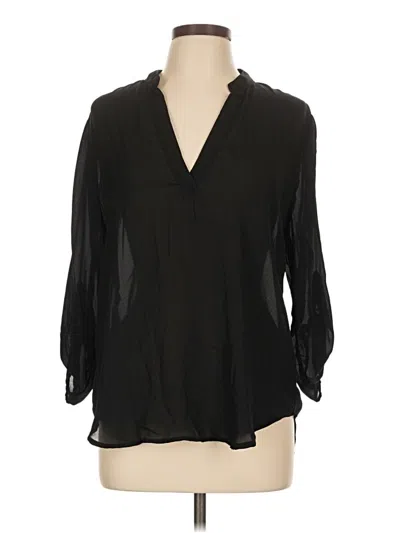Pre-owned Derek Heart 3/4 Sleeve Blouse In Black