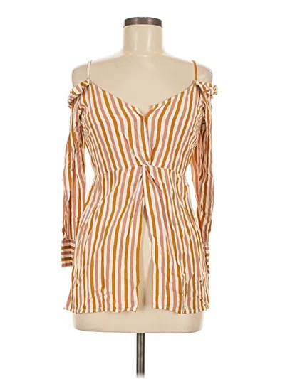 Pre-owned Derek Heart 3/4 Sleeve Blouse In Orange