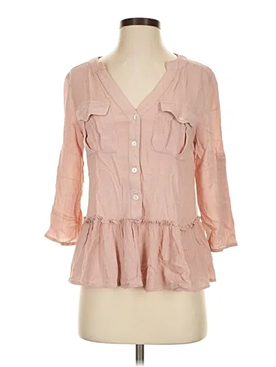 Pre-owned Derek Heart 3/4 Sleeve Blouse In Pink