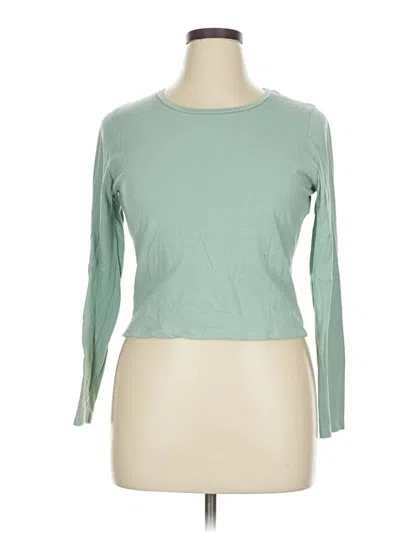 Pre-owned Derek Heart 3/4 Sleeve T-shirt In Blue