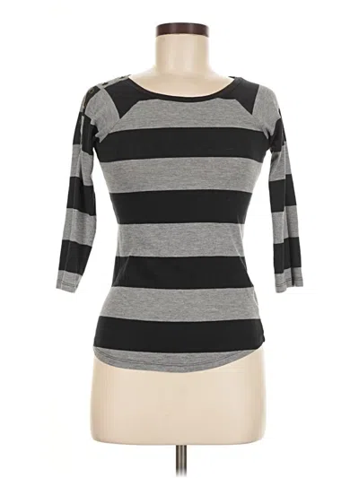 Pre-owned Derek Heart 3/4 Sleeve T-shirt In Gray