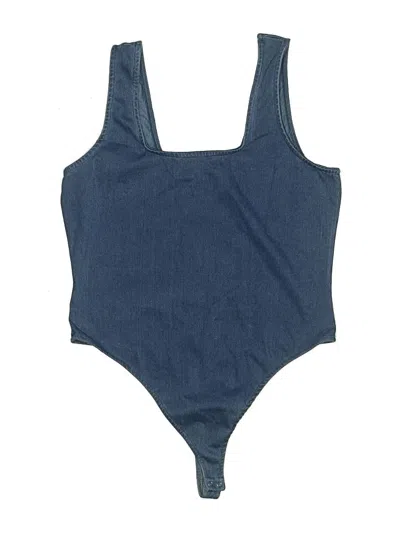 Pre-owned Derek Heart Bodysuit In Blue