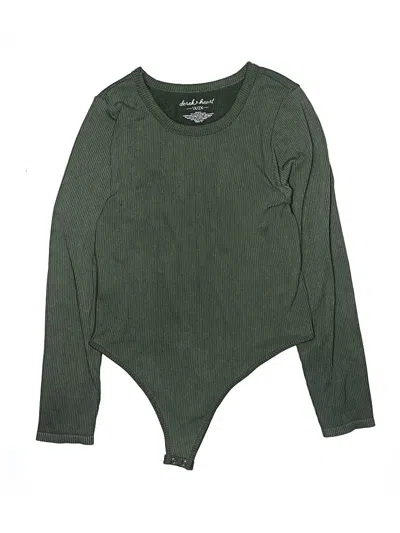 Pre-owned Derek Heart Bodysuit In Green
