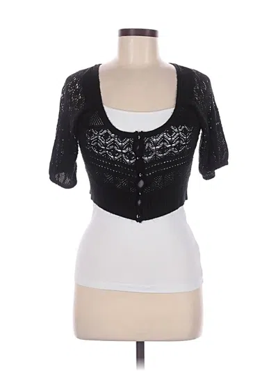 Pre-owned Derek Heart Cardigan Sweater In Black