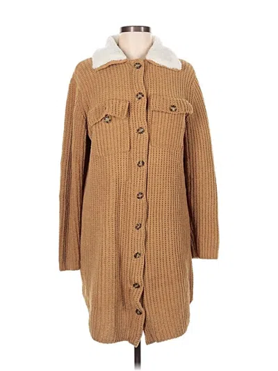 Pre-owned Derek Heart Cardigan Sweater In Brown