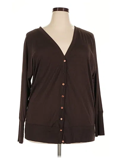 Pre-owned Derek Heart Cardigan Sweater In Brown