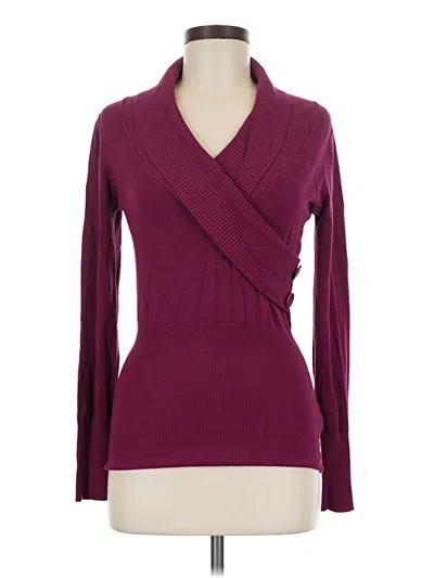 Pre-owned Derek Heart Cardigan Sweater In Burgundy