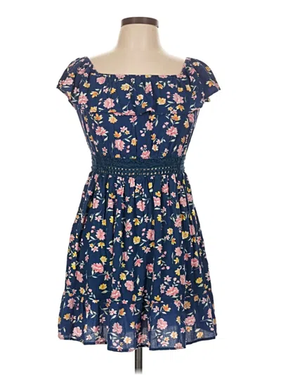 Pre-owned Derek Heart Casual Dress In Blue