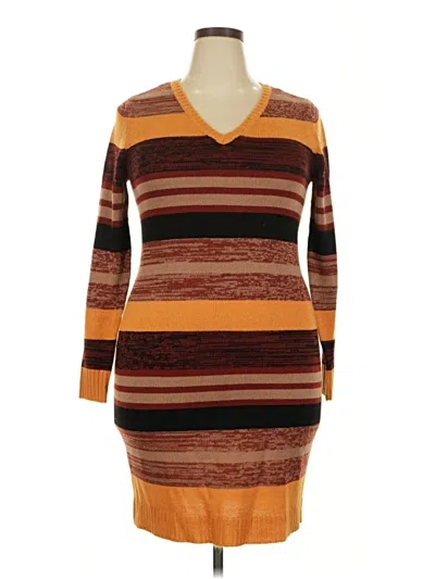 Pre-owned Derek Heart Casual Dress In Brown