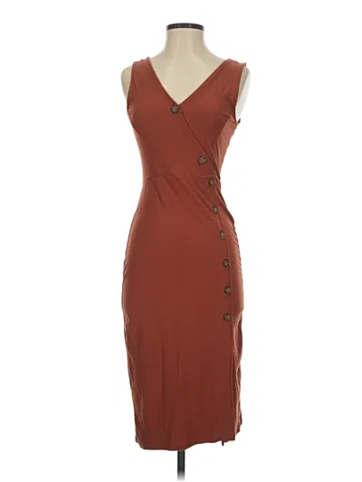 Pre-owned Derek Heart Casual Dress In Brown