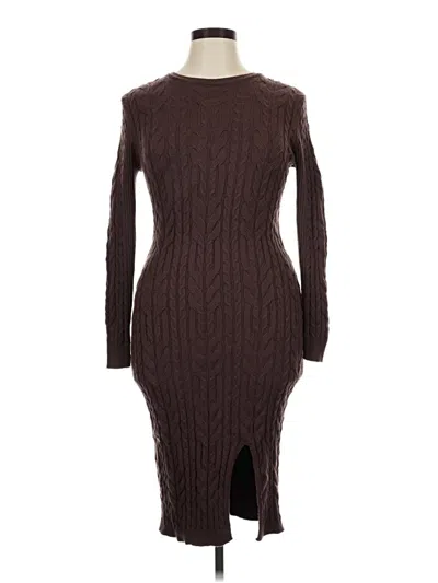 Pre-owned Derek Heart Casual Dress In Brown
