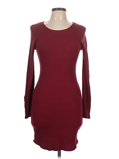 Pre-owned Derek Heart Casual Dress In Burgundy