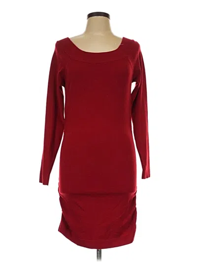 Pre-owned Derek Heart Casual Dress In Burgundy