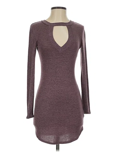 Pre-owned Derek Heart Casual Dress In Burgundy