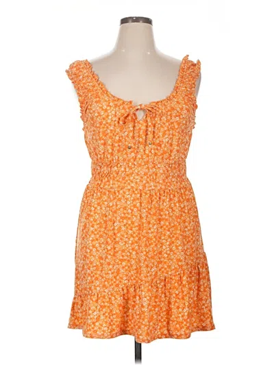 Pre-owned Derek Heart Casual Dress In Orange