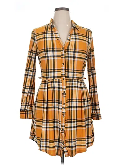 Pre-owned Derek Heart Casual Dress In Yellow