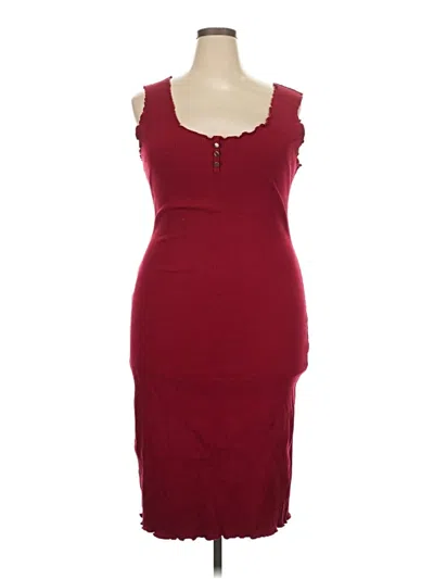 Pre-owned Derek Heart Cocktail Dress In Burgundy