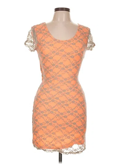 Pre-owned Derek Heart Cocktail Dress In Orange